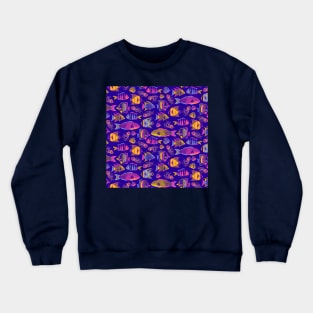 Colorful Funky Fishes Crewneck Sweatshirt